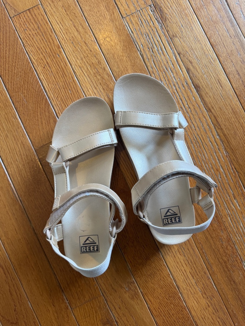 Women’s Reef Gold and Tan Adjustable platform Sandals